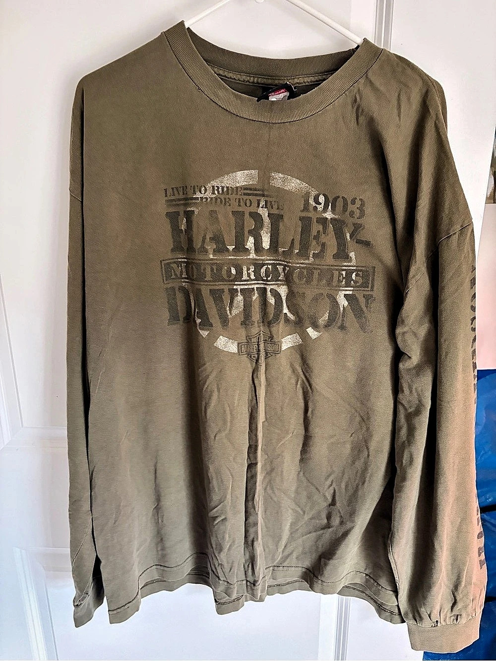 Harley-Davidson Milwaukee Wisconsin Graphic Long Sleeve Tee Green